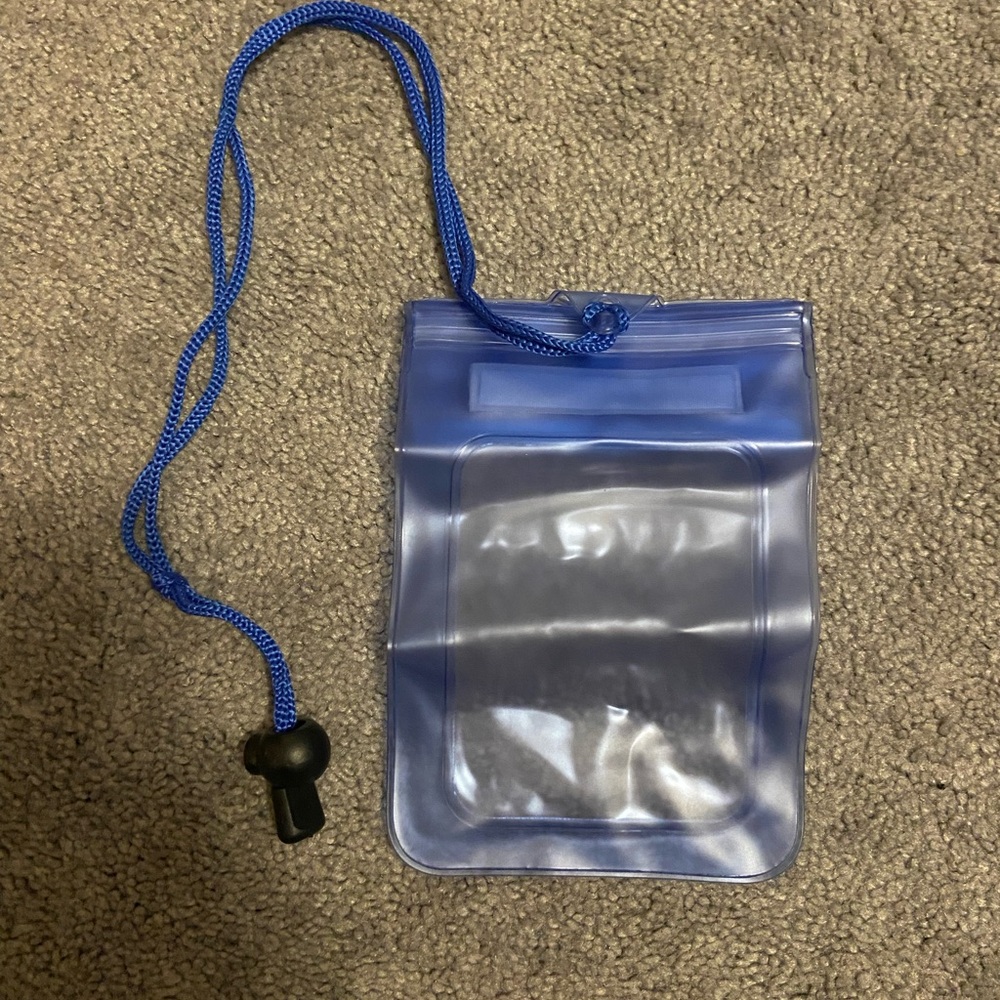 Waterproof Clear Pouch with Blue Cord